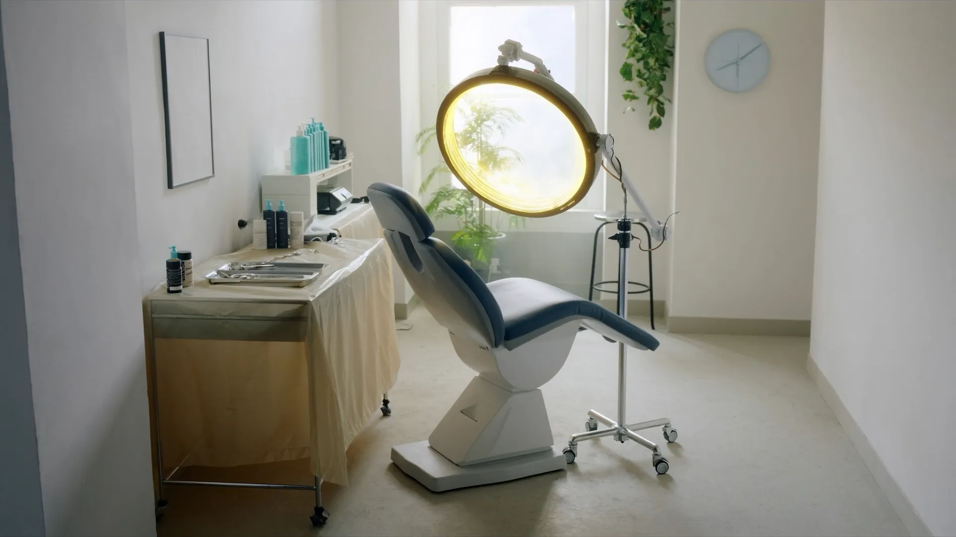A hair transplant treatment room at the Harley Street clinic